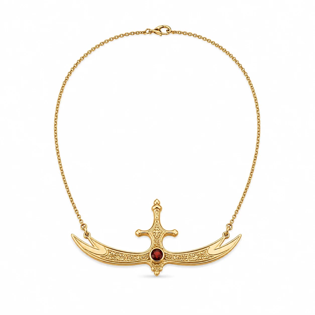 18K Gold Zulfiqar Heirloom Necklace